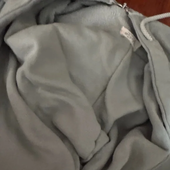 Brandy Melville Green Zip-Up Hoodie. *Bleach stains* - Picture 10 of 10